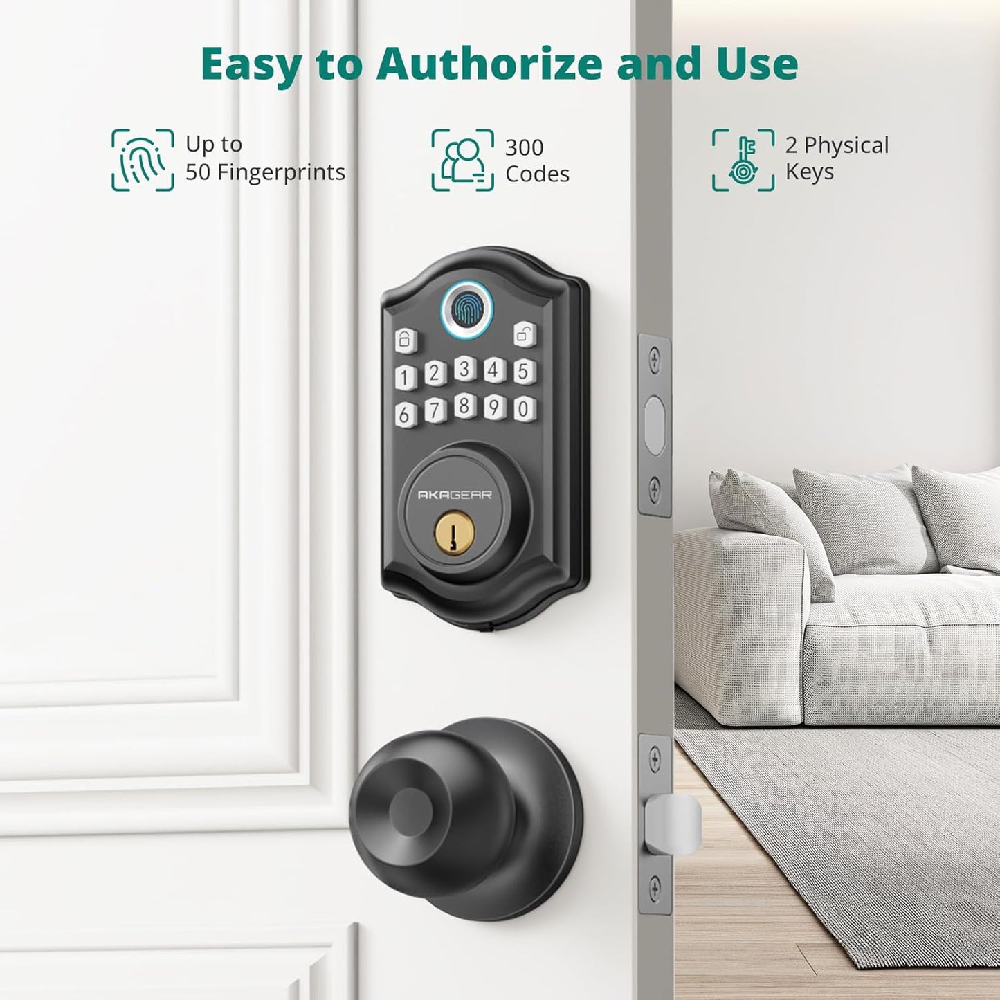 AkaGear DS10 Door Knob Set