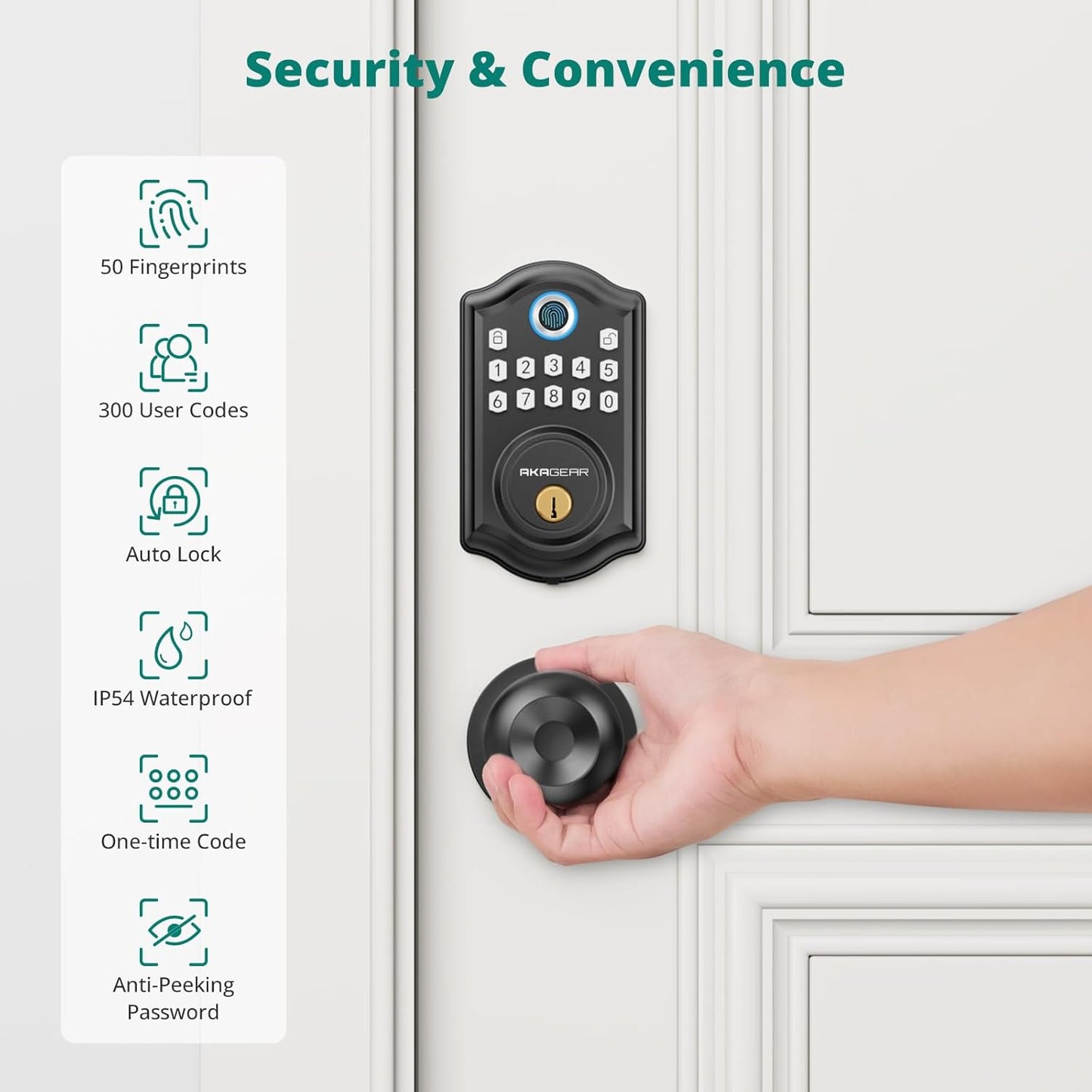 AkaGear DS10 Door Knob Set