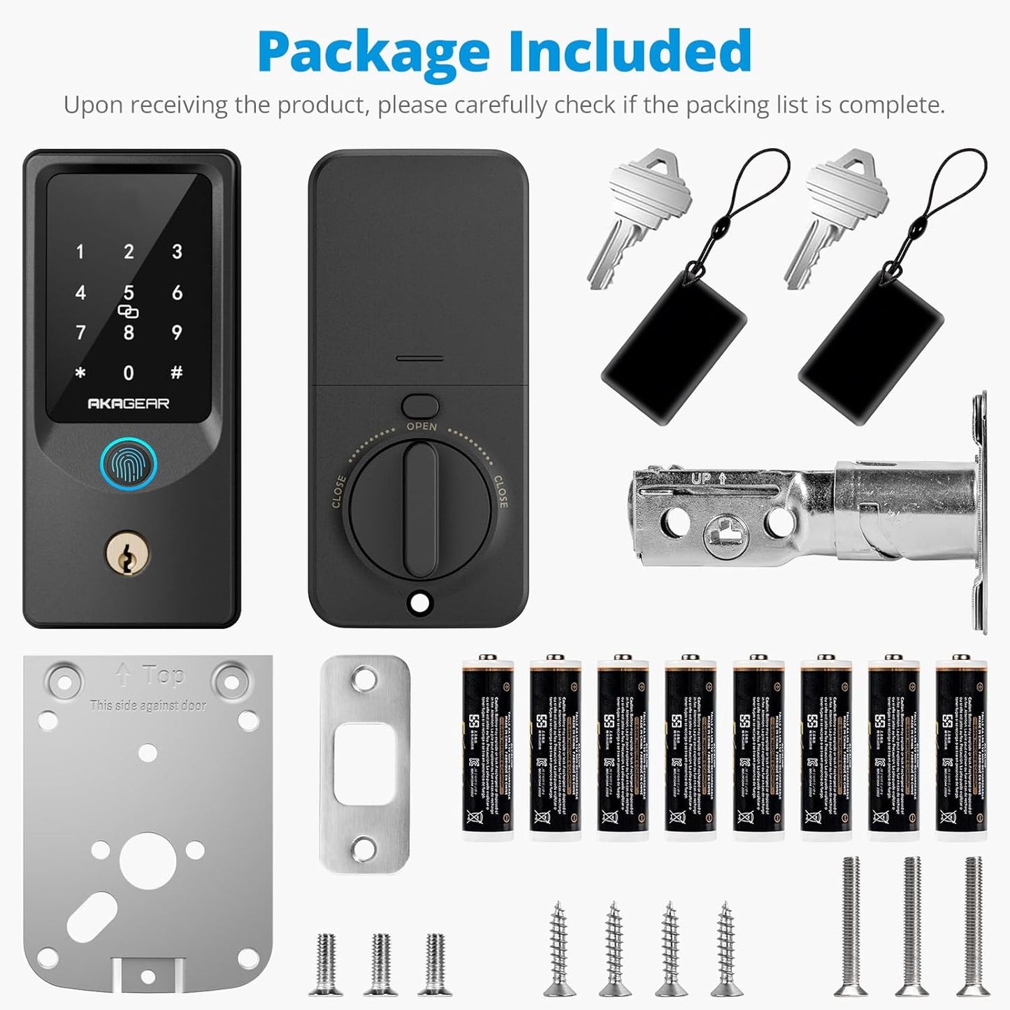 AKAGEAR T02 WiFi Fingerprint Deadbolt