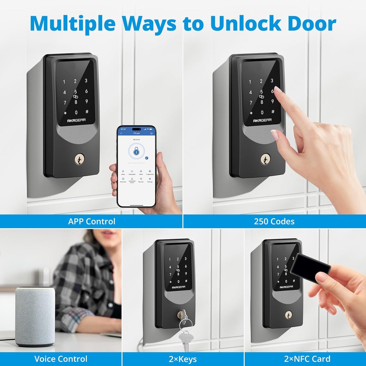 AKAGEAR T02 Mini WiFi Smart Lock