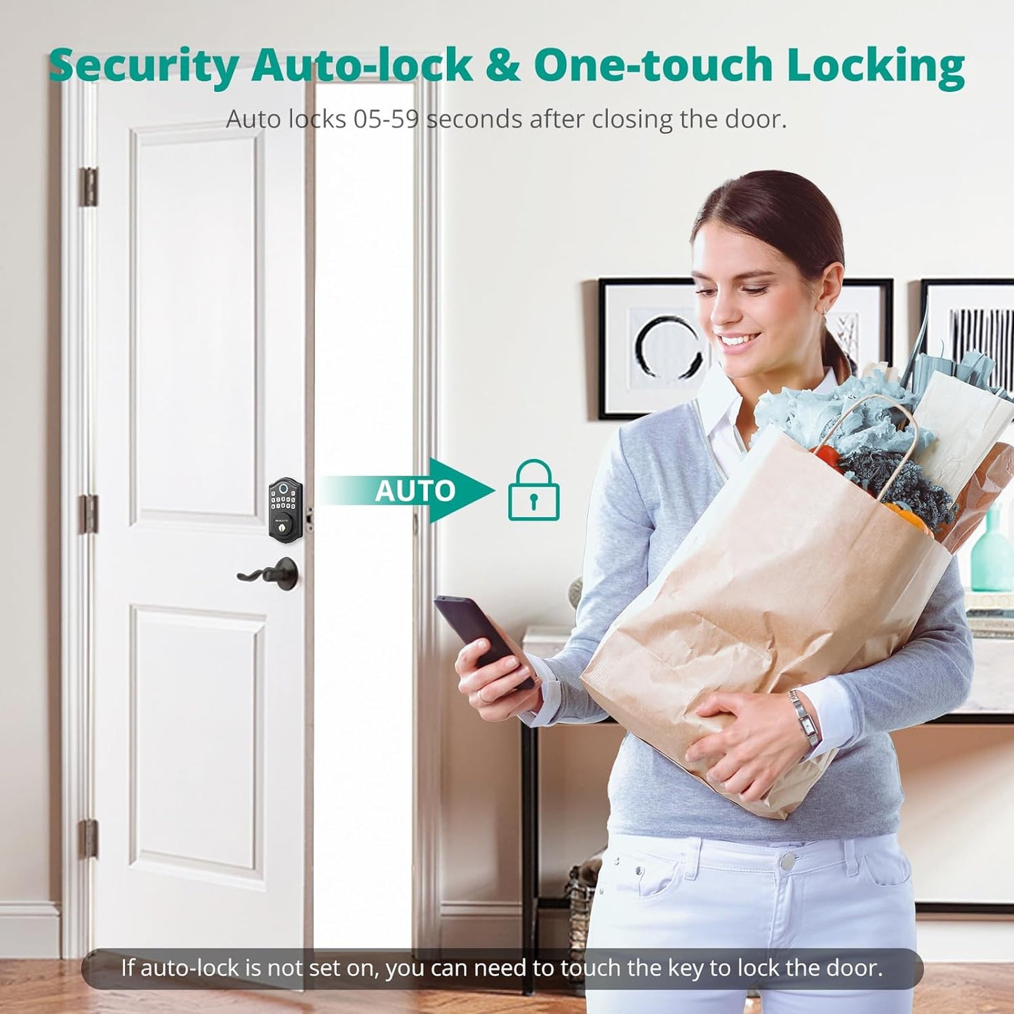 AkaGear DS10 Pro Fingerprint Keyless Entry Door Lock