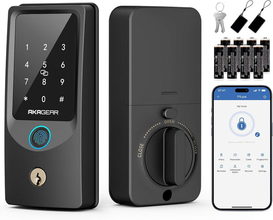 AKAGEAR T02 WiFi Fingerprint Deadbolt